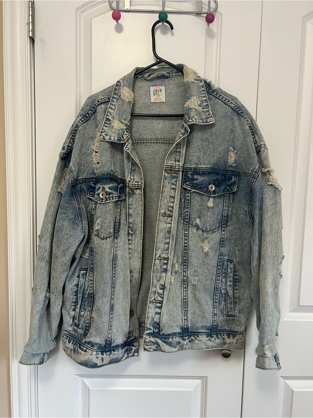 Urban Heritage Distressed Light Blue Denim Jacket